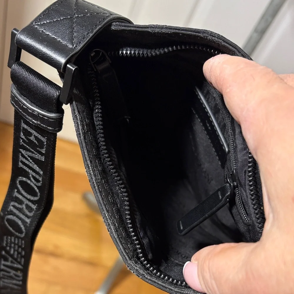 Emporio Armani Y4M234 YO22V Men’s Jacquard Logo Print Cross Body Messenger Bag